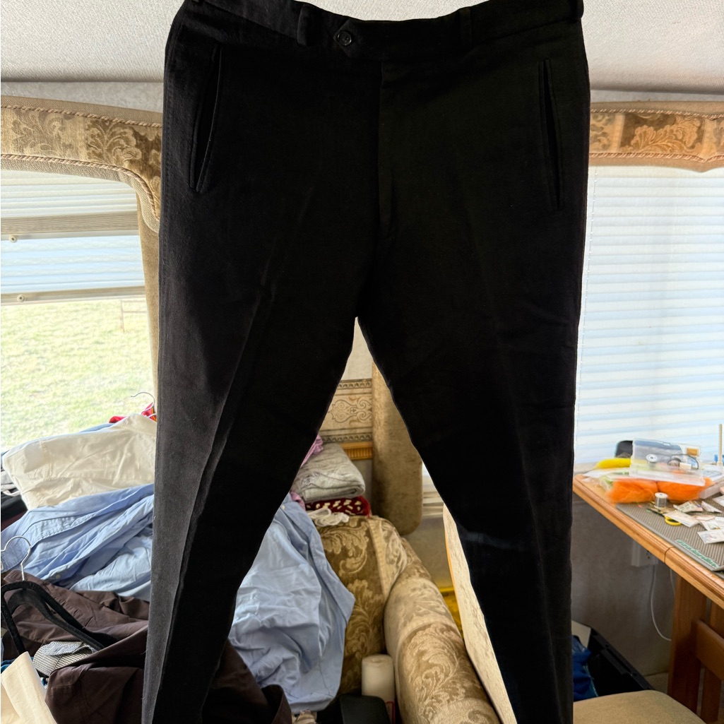 Zambezi: New Zealand Wold And Tailored Men's Fine Wool Black Dress Pants